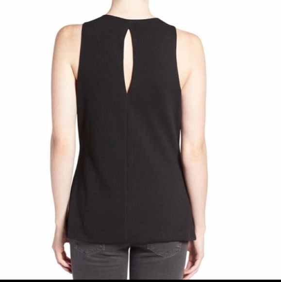 TROUVE Black Textured Asymmetrical Zipper Tank Top - Picture 10 of 10